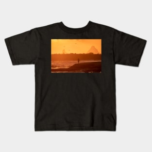 Sunset, Kings Beach, Caloundra. Sunshine Coast Queensland Kids T-Shirt